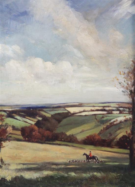 § Raoul Millais (1901-1999) Out on the Downs, 17 x 13in.